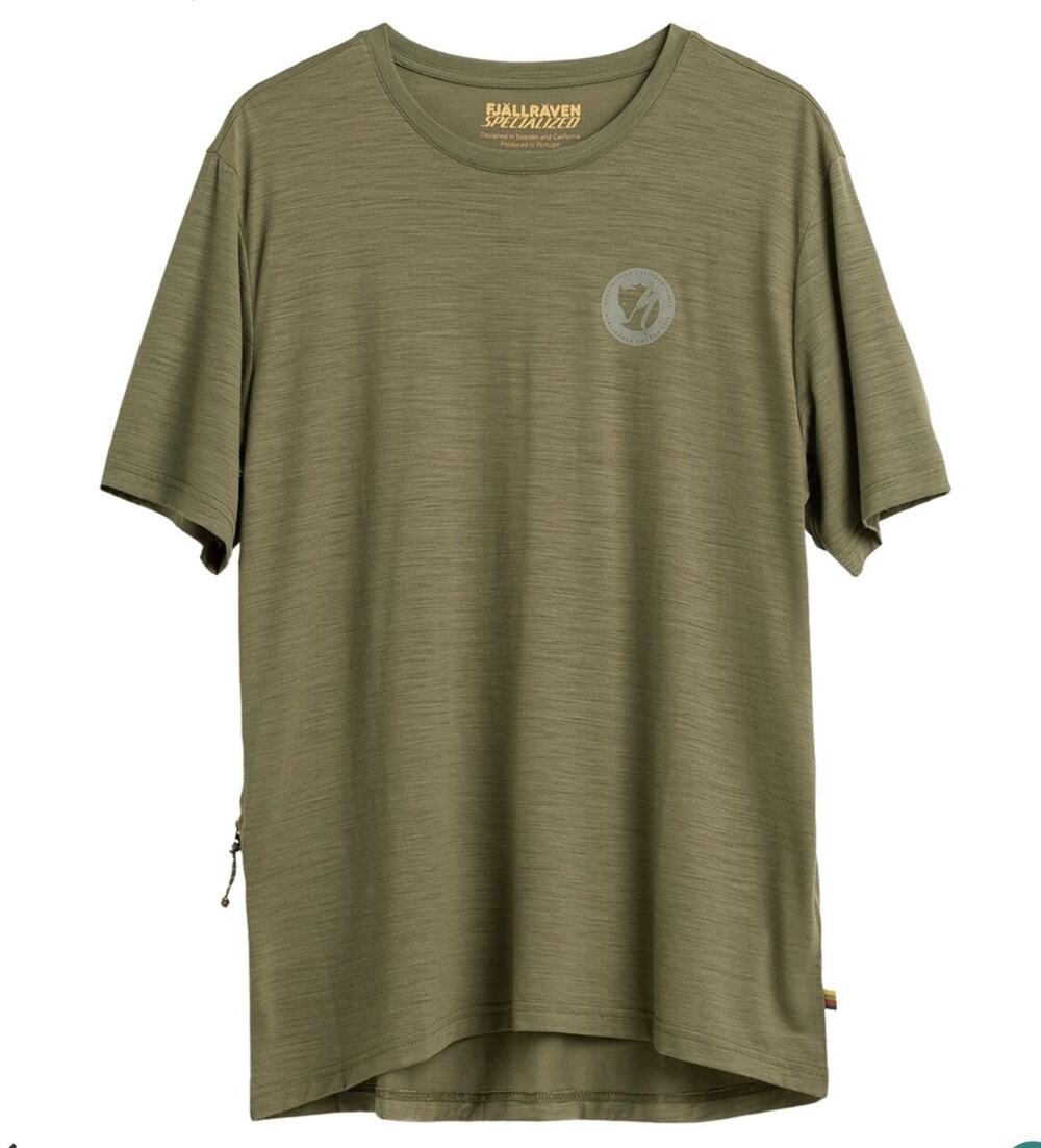 Fjallraven Wool-Blend Short-Sleeve T-Shirt Men's Greenish Brown Size Small‎